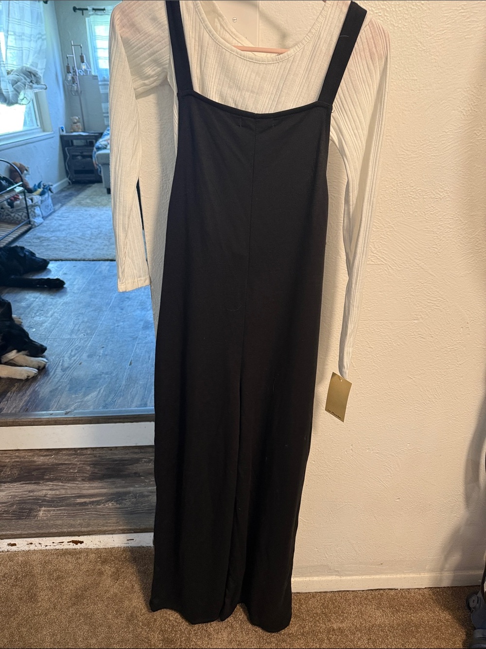 Kohl's Black Wide-Leg Jumpsuit with Straps